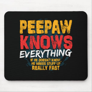 Bunnyaw weiß alles Lustiger Bunnyaw Vatertag Mousepad