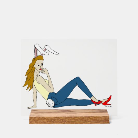 Bunnygirl Acrylschild (Vorderseite)
