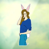 Bunnygirl Fensteraufkleber (Blatt 3)