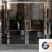 Bunnygirl Fensteraufkleber (Büro Tür)