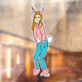 Bunnygirl Fensteraufkleber (Blatt 2)