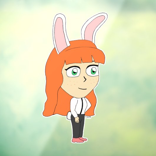 Bunnygirl Fensteraufkleber (Blatt 3)