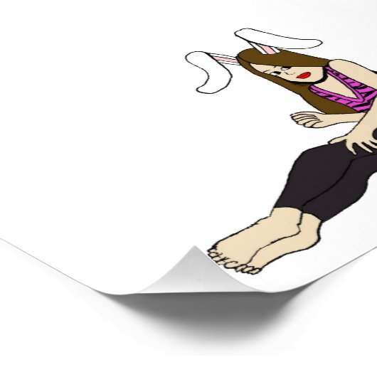 Bunnygirl Fotodruck (Ecke)