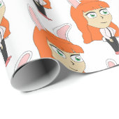 Bunnygirl Geschenkpapier (Rolleneckpunkt)