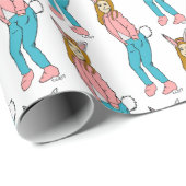 Bunnygirl Geschenkpapier (Rolleneckpunkt)