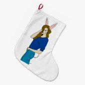 Bunnygirl Großer Weihnachtsstrumpf (Vorderansicht (hängend))