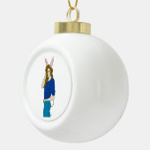 Bunnygirl Keramik Kugel-Ornament (Rechts)