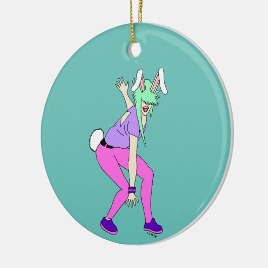 Bunnygirl Keramik Ornament (Links)