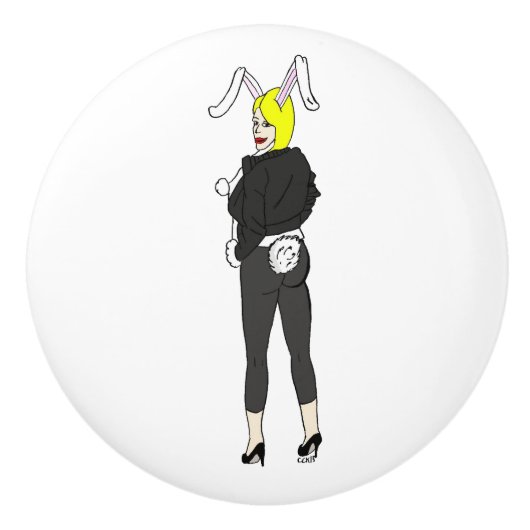 Bunnygirl Keramikknauf (Vorderseite)