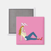 Bunnygirl Magnet (Vorderseite/Rückseite)