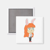 Bunnygirl Magnet (Vorderseite/Rückseite)