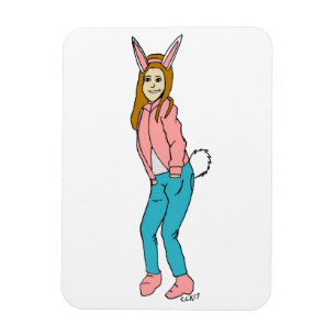 Bunnygirl Magnet