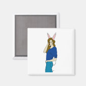 Bunnygirl Magnet (Vorderseite/Rückseite)