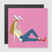 Bunnygirl Magnetkarte (Vorne/Hinten)