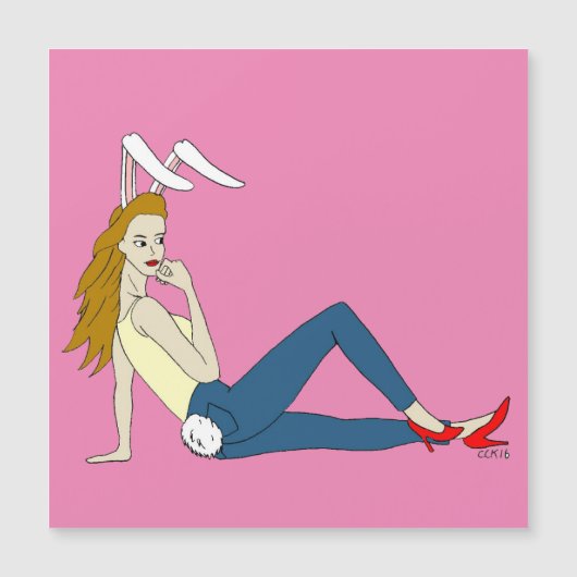 Bunnygirl Magnetkarte (Vorderseite)