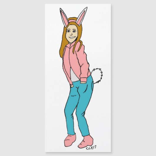 Bunnygirl Magnetkarte (Vorderseite)