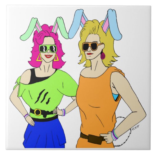 Bunnygirls Fliese (Vorderseite)