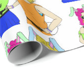 Bunnygirls Geschenkpapier (Rolleneckpunkt)