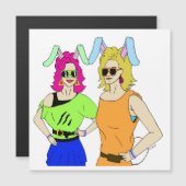 Bunnygirls Magnetkarte (Vorne/Hinten)