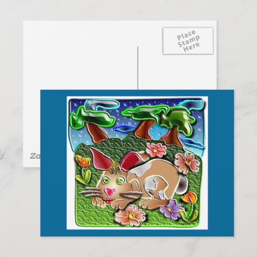 Bunnyhop1 Postkarte (Vorne/Hinten)