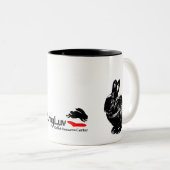 BunnyLuv schwarze Kaninchen-Tasse Zweifarbige Tasse (VorderseiteRechts)