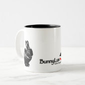 BunnyLuv schwarze Kaninchen-Tasse Zweifarbige Tasse (Vorderseite Links)