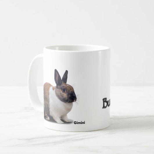 BunnyLuv Tasse, die Gimini kennzeichnet Kaffeetasse (Vorderseite Links)