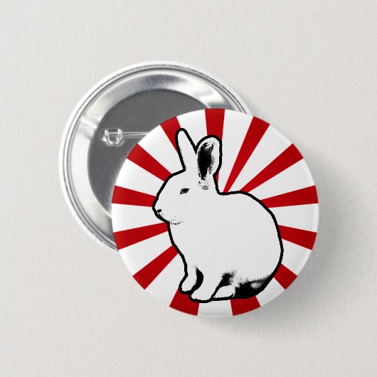 BunnyLuv weißer Button (Vorne & Hinten)