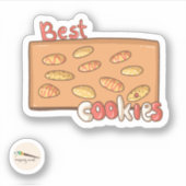 Bunny's Bakery Collection - Beste Cookies Aufkleber (Vorderseite)