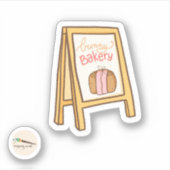 Bunny's Bakery Collection - Bunny Bakery Sign Aufkleber (Vorderseite)