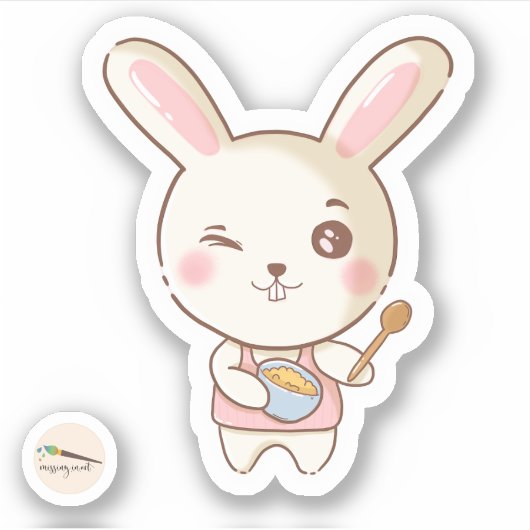 Bunny's Bakery Collection - Mr. Bunny Aufkleber (Vorderseite)