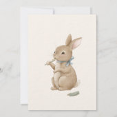 Bunny's boy First Tooth Party Einladung (Rückseite)