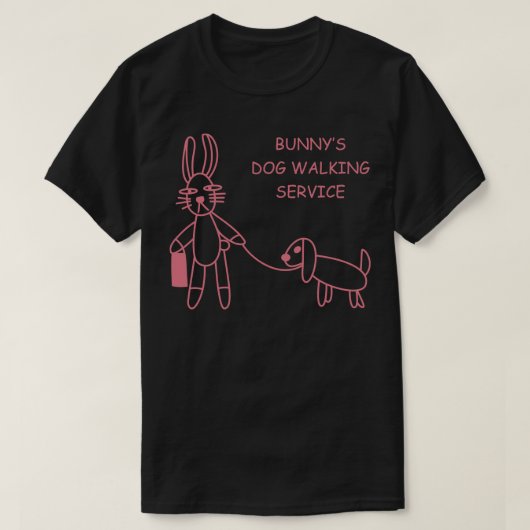 Bunnys Dog Walking Service T-Shirt (Design vorne)