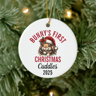 Bunny's First Christmas 2025 Keramik Ornament