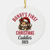 Bunny's First Christmas 2025 Keramik Ornament (Vorne)