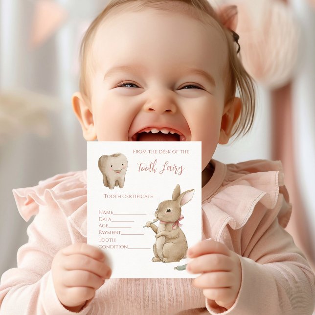 Bunny's Girl First Tooth Fairy Certificate (Von Creator hochgeladen)
