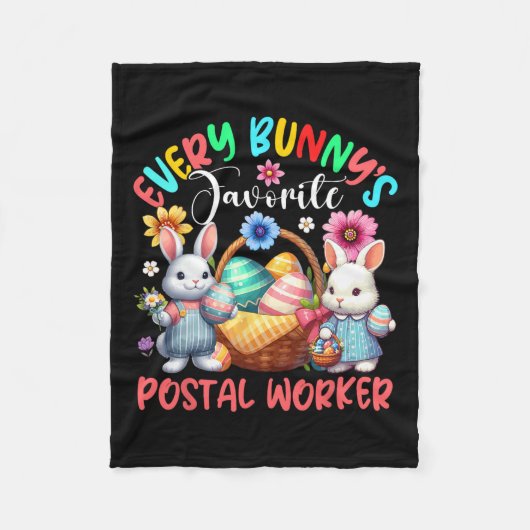 Bunny's Lieblings Postal Worker Proud Job Team Eas Fleecedecke (Vorderseite)