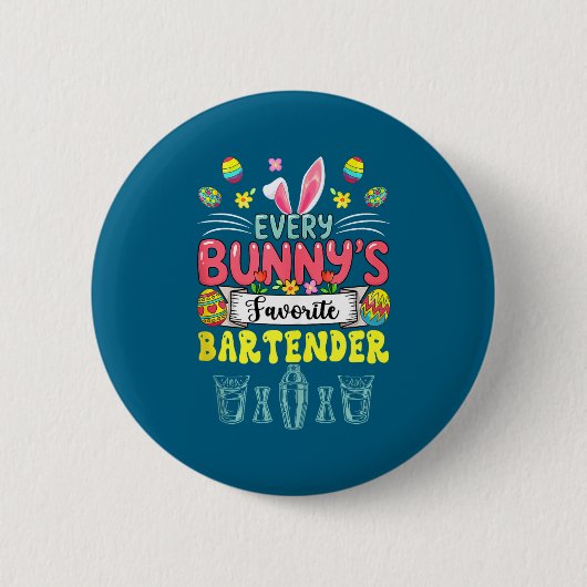 Bunny's Lieblingsbarkeeper Oster-Job-Team auf der Button (Vorderseite)
