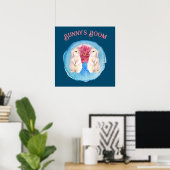 Bunny's Room Anpassbare Bunnies mit Peony Poster (Heimbüro)