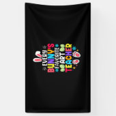 Bunny's Teacher Osterzeit Thema farbenfrohe Gestal Banner (Vertikal)