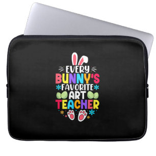 Bunny's Teacher Osterzeit Thema farbenfrohe Gestal Laptopschutzhülle