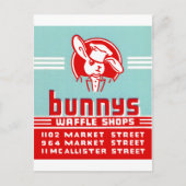 Bunnys Waffle Shops Postkarte (Vorderseite)