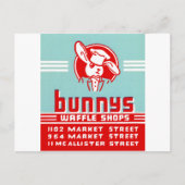 Bunnys Waffle Shops Postkarte (Vorderseite)