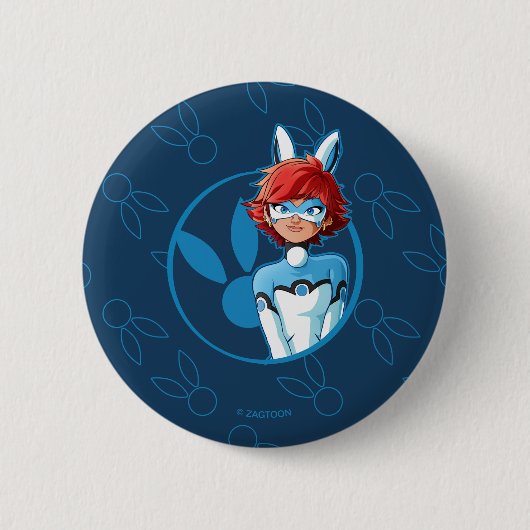 Bunnyx Blue Abzeichen Button (Vorderseite)