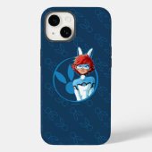 Bunnyx Blue Abzeichen Case-Mate iPhone Hülle (Rückseite)