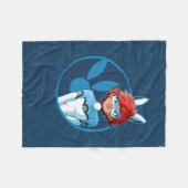 Bunnyx Blue Abzeichen Fleecedecke (Vorderseite (Horizontal))