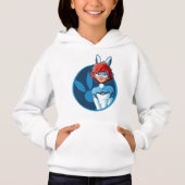 Bunnyx Blue Abzeichen Hoodie (Vorderseite)