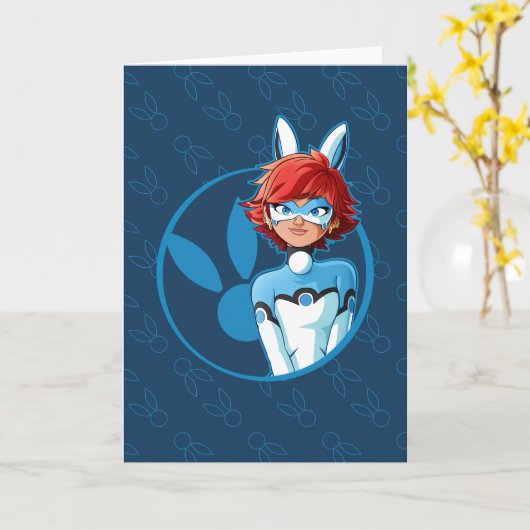 Bunnyx Blue Abzeichen Karte (Gelbe Blume)