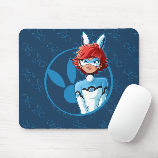 Bunnyx Blue Abzeichen Mousepad (Mit Mouse)