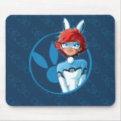 Bunnyx Blue Abzeichen Mousepad (Vorne)